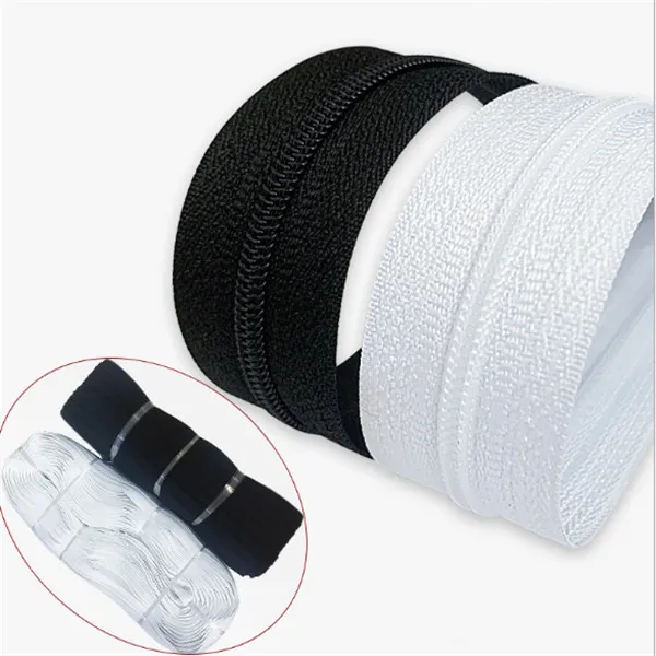 Corrente de metal com zíper nº 5 para bolsas de costura, jaquetas artesanais